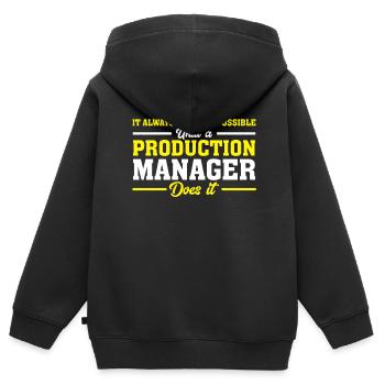 It Always Seems Impossible - Kinder Premium Organic Zip Hoodie - Schwarz - Hinten - AI Model Kid Male (0cm)