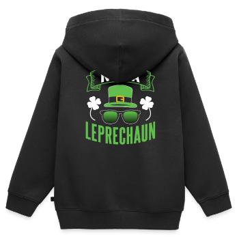 Pas de leprechaun Irish Leprechaun St Patrick’s Day Irlandais - Sweat Premium à capuche zippé enfant bio - noir - Dos - AI Model Kid Male (0cm)