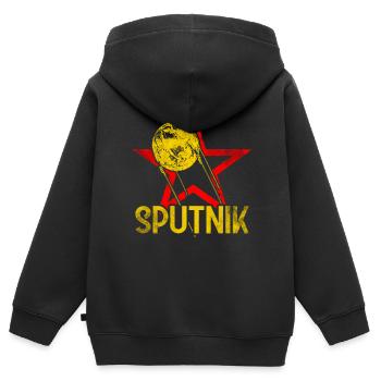 Sputnik 1 Satellit - Kinder Premium Organic Zip Hoodie - Schwarz - Hinten - AI Model Kid Male (0cm)
