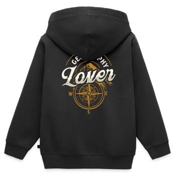 Geography Lover Geography Student Geographer - Kids Premium Organic Zip-up Hoodie - black - Back - AI Model Kid Male (0cm)