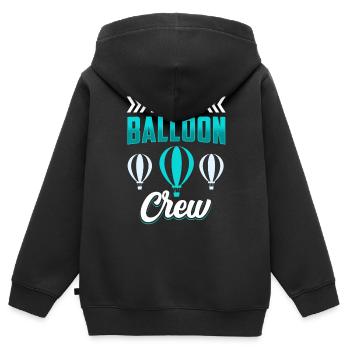 Heißluftballon Besatzung Ballonflug Ballonfahrer - Kinder Premium Organic Zip Hoodie - Schwarz - Hinten - AI Model Kid Male (0cm)