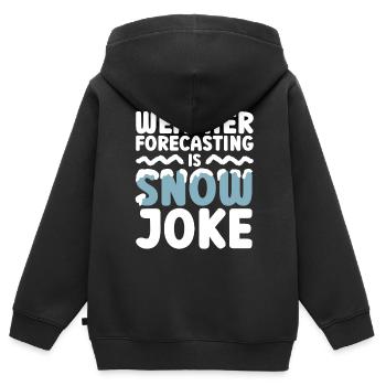 Météorologue Météo Climat Prévisions Météo - Sweat Premium à capuche zippé enfant bio - noir - Dos - AI Model Kid Male (0cm)