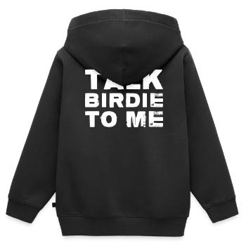 Sprechen Sie Birdie Mit Mir Golf-design Für Einen - Kinder Premium Organic Zip Hoodie - Schwarz - Hinten - AI Model Kid Male (0cm)