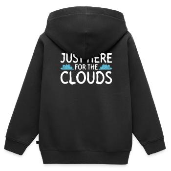 Météorologue Météo Climat Prévisions Météo - Sweat Premium à capuche zippé enfant bio - noir - Dos - AI Model Kid Male (0cm)