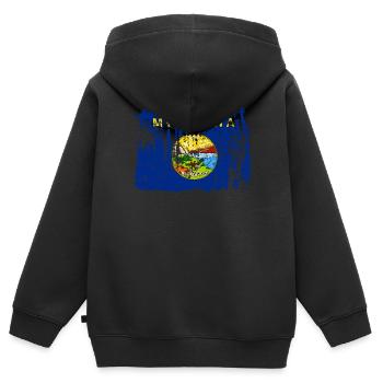 Fier cadeau de résident du Montana - Sweat Premium à capuche zippé enfant bio - noir - Dos - AI Model Kid Male (0cm)