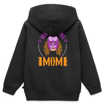 Lutte Mama Lutte Lutte Lutte Lutte Wrestling Wrestling - Sweat Premium à capuche zippé enfant bio - noir - Dos - AI Model Kid Male (0cm)