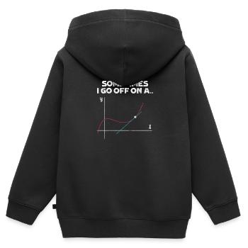 Mathematik - Kinder Premium Organic Zip Hoodie - Schwarz - Hinten - AI Model Kid Male (0cm)