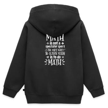 Mathematics - Kids Premium Organic Zip-up Hoodie - black - Back - AI Model Kid Male (0cm)