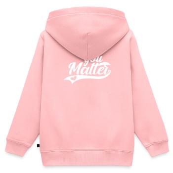 Motivation - Sweat Premium à capuche zippé enfant bio - rose - Dos - AI Model Kid Female (0cm)