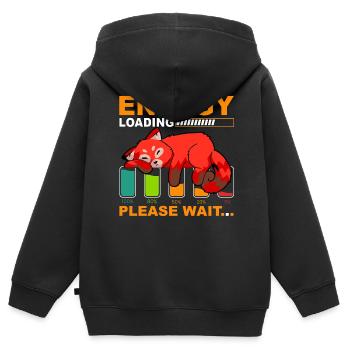 Energy Loading Please wait - Kinder Premium Organic Zip Hoodie - Schwarz - Hinten - AI Model Kid Male (0cm)