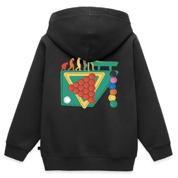 Jeu de snooker gamer Table de snooker Balles de snooker - Sweat Premium à capuche zippé enfant bio - noir - Dos - AI Model Kid Male (0cm)