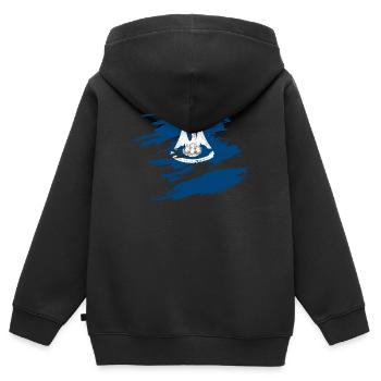 Louisiana herzschlag geschenk - Kinder Premium Organic Zip Hoodie - Schwarz - Hinten - AI Model Kid Male (0cm)