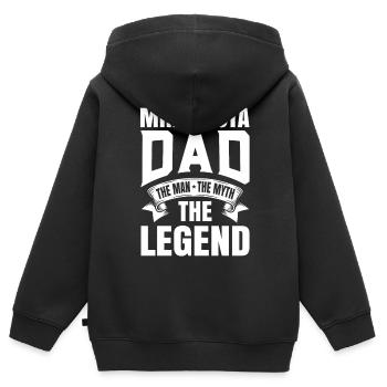 Cadeau du père du Minnesota - Sweat Premium à capuche zippé enfant bio - noir - Dos - AI Model Kid Male (0cm)