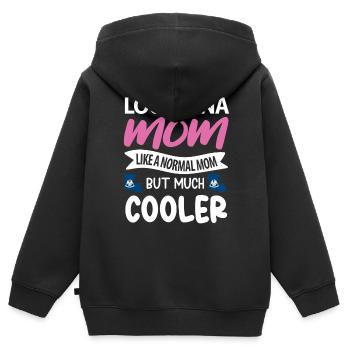 Louisiana mutter geschenk - Kinder Premium Organic Zip Hoodie - Schwarz - Hinten - AI Model Kid Male (0cm)