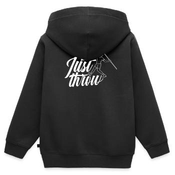 Il suffit de lancer le javelot lancer du javelot lancer du javelot - Sweat Premium à capuche zippé enfant bio - noir - Dos - AI Model Kid Male (0cm)