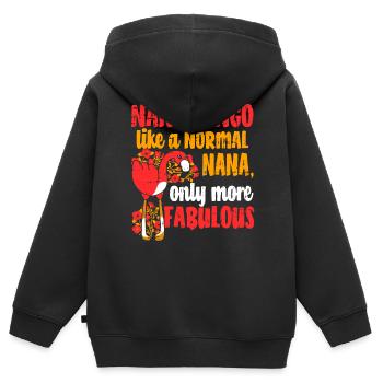 Thomas Jefferson - Kinder Premium Organic Zip Hoodie - Schwarz - Hinten - AI Model Kid Male (0cm)