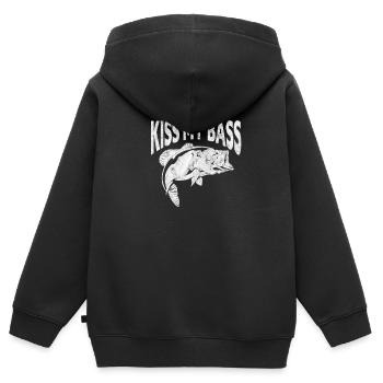 Angler - Kinder Premium Organic Zip Hoodie - Schwarz - Hinten - AI Model Kid Male (0cm)