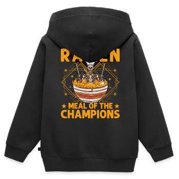 Ramen Meal of the Champions - Kids Premium Organic Zip-up Hoodie - black - Back - AI Model Kid Male (0cm)