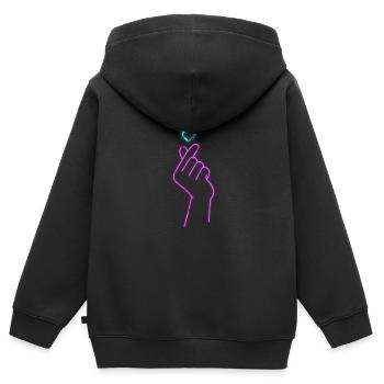 K-Pop Koreanisch Musik Pop Korea Kpop Geschenk - Kinder Premium Organic Zip Hoodie - Schwarz - Hinten - AI Model Kid Male (0cm)