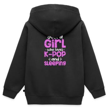 K-Pop Koreanisch Musik Pop Korea Kpop Geschenk - Kinder Premium Organic Zip Hoodie - Schwarz - Hinten - AI Model Kid Male (0cm)