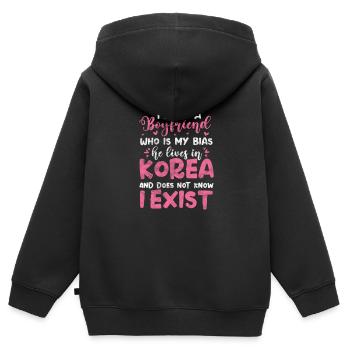 K-Pop Koreanisch Musik Pop Korea Kpop Geschenk - Kinder Premium Organic Zip Hoodie - Schwarz - Hinten - AI Model Kid Male (0cm)
