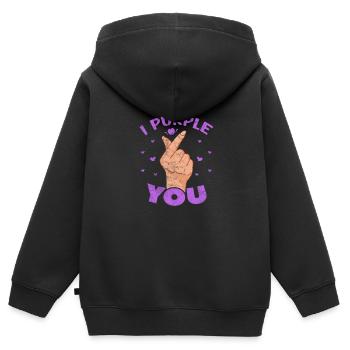 K-Pop Koreanisch Musik Pop Korea Kpop Geschenk - Kinder Premium Organic Zip Hoodie - Schwarz - Hinten - AI Model Kid Male (0cm)