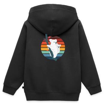 Koala Koala Bear Australie Bear Gift - Sweat Premium à capuche zippé enfant bio - noir - Dos - AI Model Kid Male (0cm)