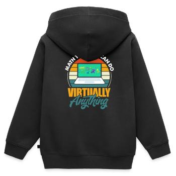 Mathematics - Kids Premium Organic Zip-up Hoodie - black - Back - AI Model Kid Male (0cm)