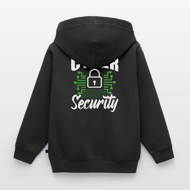 Cybersecurity Hacker Hacking IT Security Hack Kids Premium Organic Zip-up Hoodie