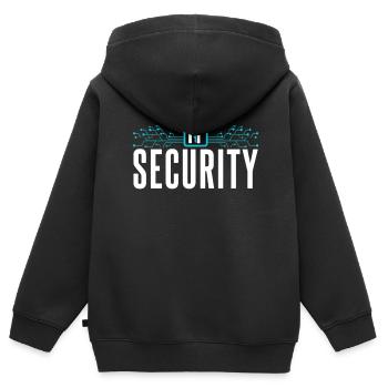 It Security Hack Cybersecurity Hacking Hacker - Kids Premium Organic Zip-up Hoodie - black - Back - AI Model Kid Male (0cm)