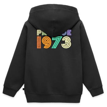 Pro Roe 1973 - Sweat Premium à capuche zippé enfant bio - noir - Dos - AI Model Kid Male (0cm)
