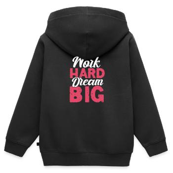 Motivation - Sweat Premium à capuche zippé enfant bio - noir - Dos - AI Model Kid Male (0cm)