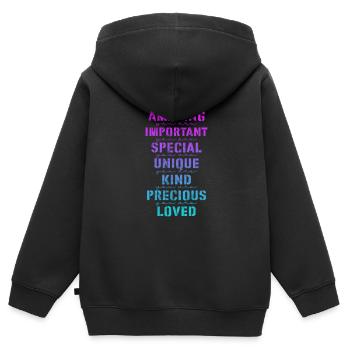 Motivation Motivieren Karriere Spruch Geschenk - Kinder Premium Organic Zip Hoodie - Schwarz - Hinten - AI Model Kid Male (0cm)