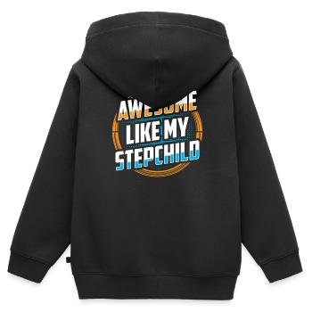 Fantastique comme mon beau-fils beau-père beau-père - Sweat Premium à capuche zippé enfant bio - noir - Dos - AI Model Kid Male (0cm)