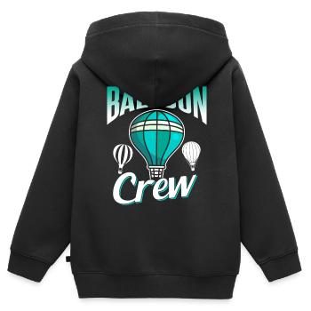 Ballon Besatzung Flug Heißluftballon Ballonfahrer - Kinder Premium Organic Zip Hoodie - Schwarz - Hinten - AI Model Kid Male (0cm)