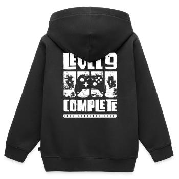 Level 9 Complete Gamer Junge Jahrgang 2013 - Kinder Premium Organic Zip Hoodie - Schwarz - Hinten - AI Model Kid Male (0cm)