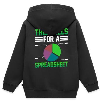 This Requires A Spreadsheet Table Accountant - Kids Premium Organic Zip-up Hoodie - black - Back - AI Model Kid Male (0cm)