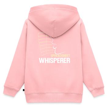Table de travail collègue comptable de table de calcul - Sweat Premium à capuche zippé enfant bio - rose - Dos - AI Model Kid Female (0cm)