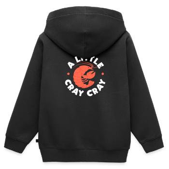 Languste - Kinder Premium Organic Zip Hoodie - Schwarz - Hinten - AI Model Kid Male (0cm)