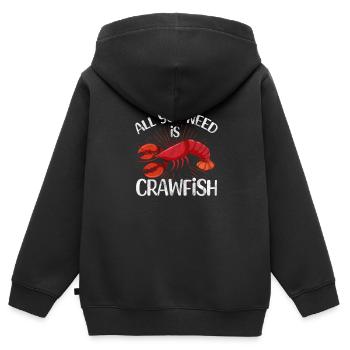 Languste Langusten Meeresfrüchte Krebs Geschenk - Kinder Premium Organic Zip Hoodie - Schwarz - Hinten - AI Model Kid Male (0cm)