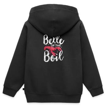 Languste Langusten Meeresfrüchte Krebs Geschenk - Kinder Premium Organic Zip Hoodie - Schwarz - Hinten - AI Model Kid Male (0cm)