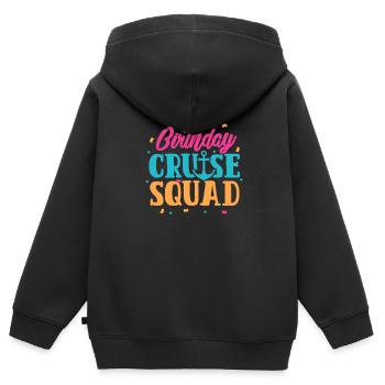 Anniversaire de croisière - Sweat Premium à capuche zippé enfant bio - noir - Dos - AI Model Kid Male (0cm)