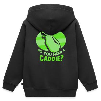 Do you need a caddie? Caddie Golf Golfen - Kids Premium Organic Zip-up Hoodie - black - Back - AI Model Kid Male (0cm)