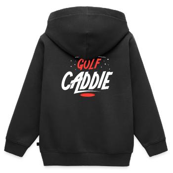 Golf Caddie Profession Golfer Golfing - Kids Premium Organic Zip-up Hoodie - black - Back - AI Model Kid Male (0cm)