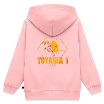 Voyager 1 - Interstellar Space Probe - Kids Premium Organic Zip-up Hoodie - rose - Back - AI Model Kid Female (0cm)