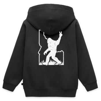 Idaho Berge Weinlese - Kinder Premium Organic Zip Hoodie - Schwarz - Hinten - AI Model Kid Male (0cm)