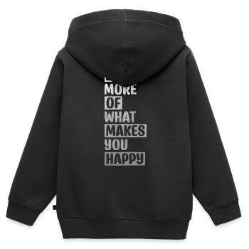 Motivate Inspire Encouragement Positivité Slogan - Sweat Premium à capuche zippé enfant bio - noir - Dos - AI Model Kid Male (0cm)