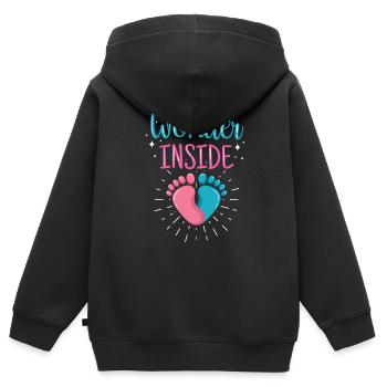 Miracle Inside Pregnant Baby Inside Sweet - Kids Premium Organic Zip-up Hoodie - black - Back - AI Model Kid Male (0cm)