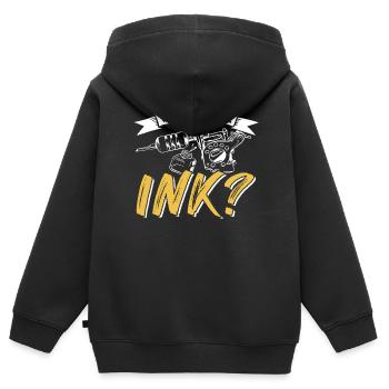 Willst Du Etwas Tinte? Tätowierer Tätowieren - Kinder Premium Organic Zip Hoodie - Schwarz - Hinten - AI Model Kid Male (0cm)