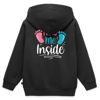 The New Me Inside Sweet Baby Inside Pregnant - Kids Premium Organic Zip-up Hoodie - black - Back - AI Model Kid Male (0cm)
